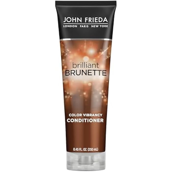 John Frieda Brilliant Brunette Multi-Tone Revealing Color Protecting Conditioner, for maintaining Color Treated Hair, Anti-Fade Conditioner, 8.45 oz, with Sweet Almond Oil and Crushed Pearls - Image 1
